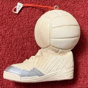 Vintage Tennis Shoe And Volleyball Ornament 3”x3”
